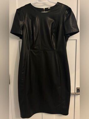 Calvin Klein Faux Leather Dress